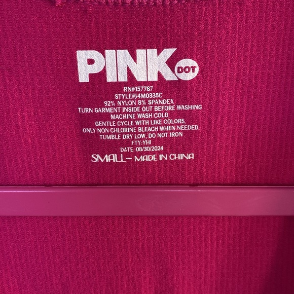 PINK DOT Rhinestone Ribbed Crop Tank Top - Picture 3 of 4